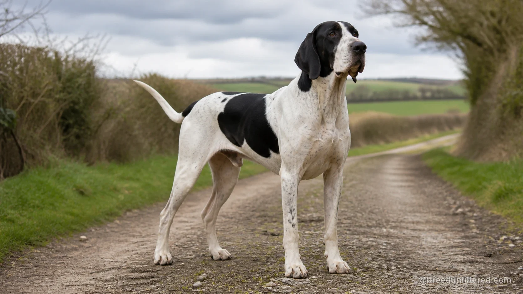 Great Anglo-French White And Black Hound