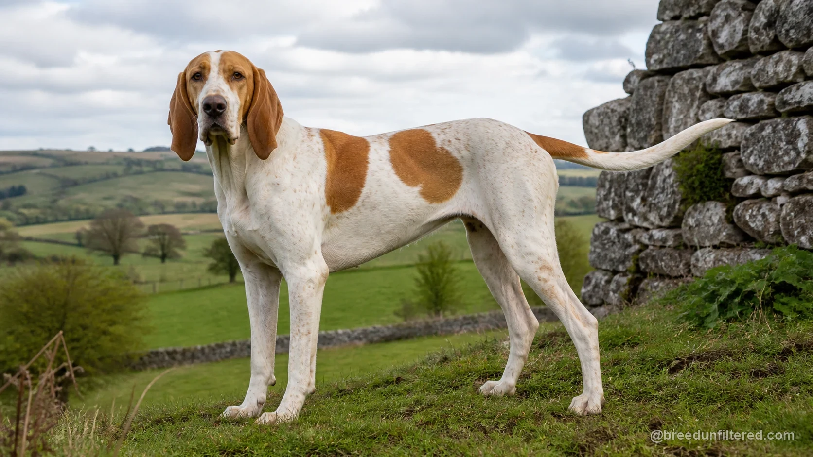 Great Anglo-French White & Orange Hound